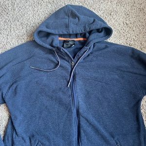 Basin + Range Full Zip Hoodie Sweatshirt Blue And